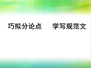 巧拟分论点学写规范文.ppt