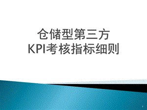 仓储型第三方KPI考核指标细则.ppt