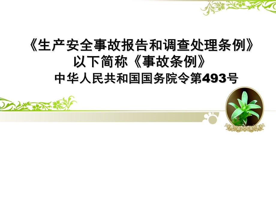 《生产安全事故报告和调查处理条例》解析.ppt_第1页