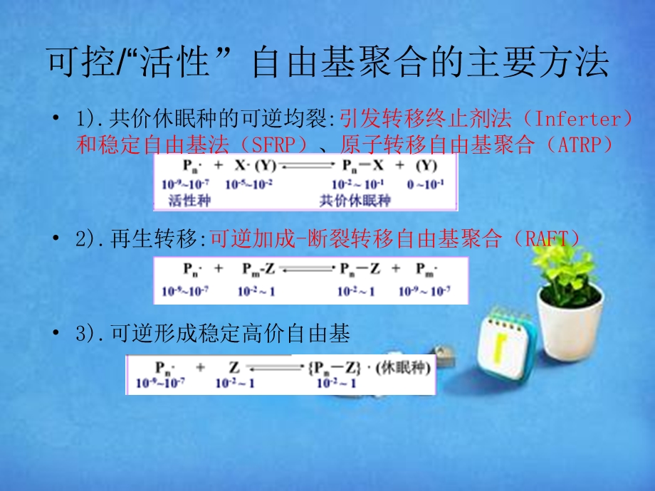 不同活性自由基聚合方法的优势和劣势.ppt_第2页