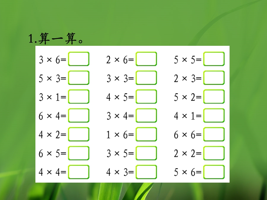 二年级上册数学-第三单元表内乘法(一)(整理与复习).ppt_第2页