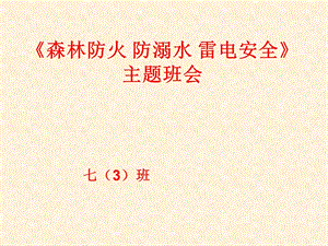 《森林防火防溺水、雷电安全》七6班.ppt