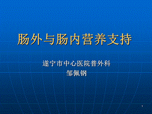 《肠外及肠内营养支持》课程.ppt