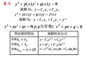 二阶非齐次方程的解法.ppt