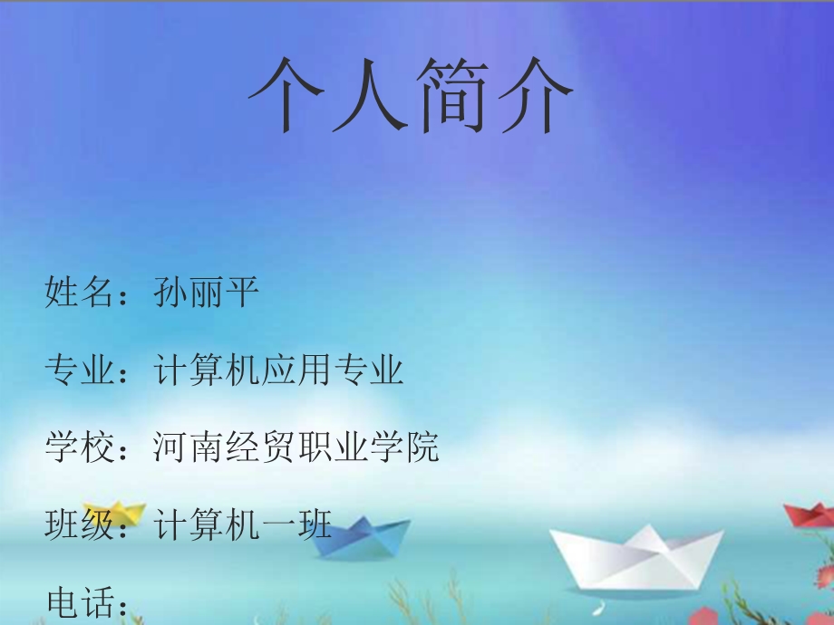 个人简介45孙丽平.ppt_第1页