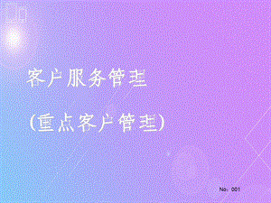 客户服务管理重点客户管理.ppt