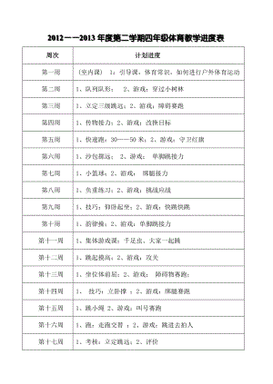 小学体育四年级下册体育教案.doc