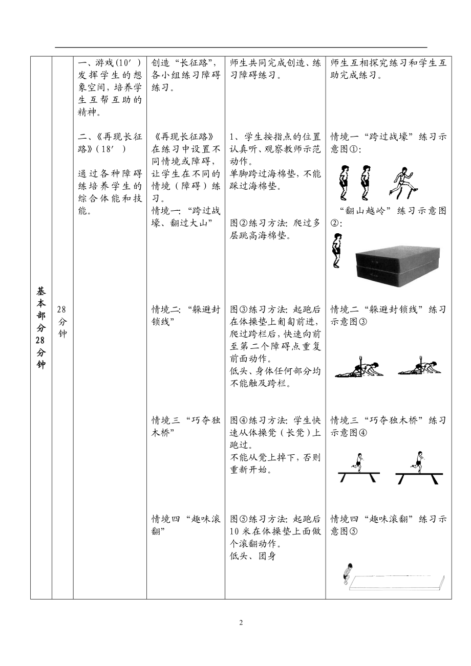 小学体育课教案：再现长征路 .doc_第2页