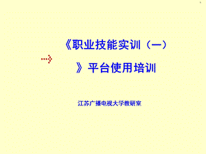 《职业技能实训(一)》平台使用教师培训资料.ppt