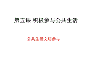 公共生活文明参与.ppt