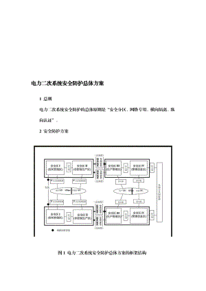 电监安全34号电力二次系统安全防护总体方案.doc