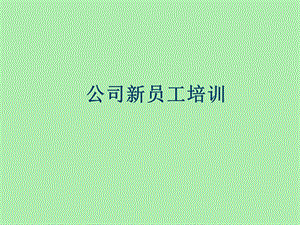 公司新员工培训.ppt