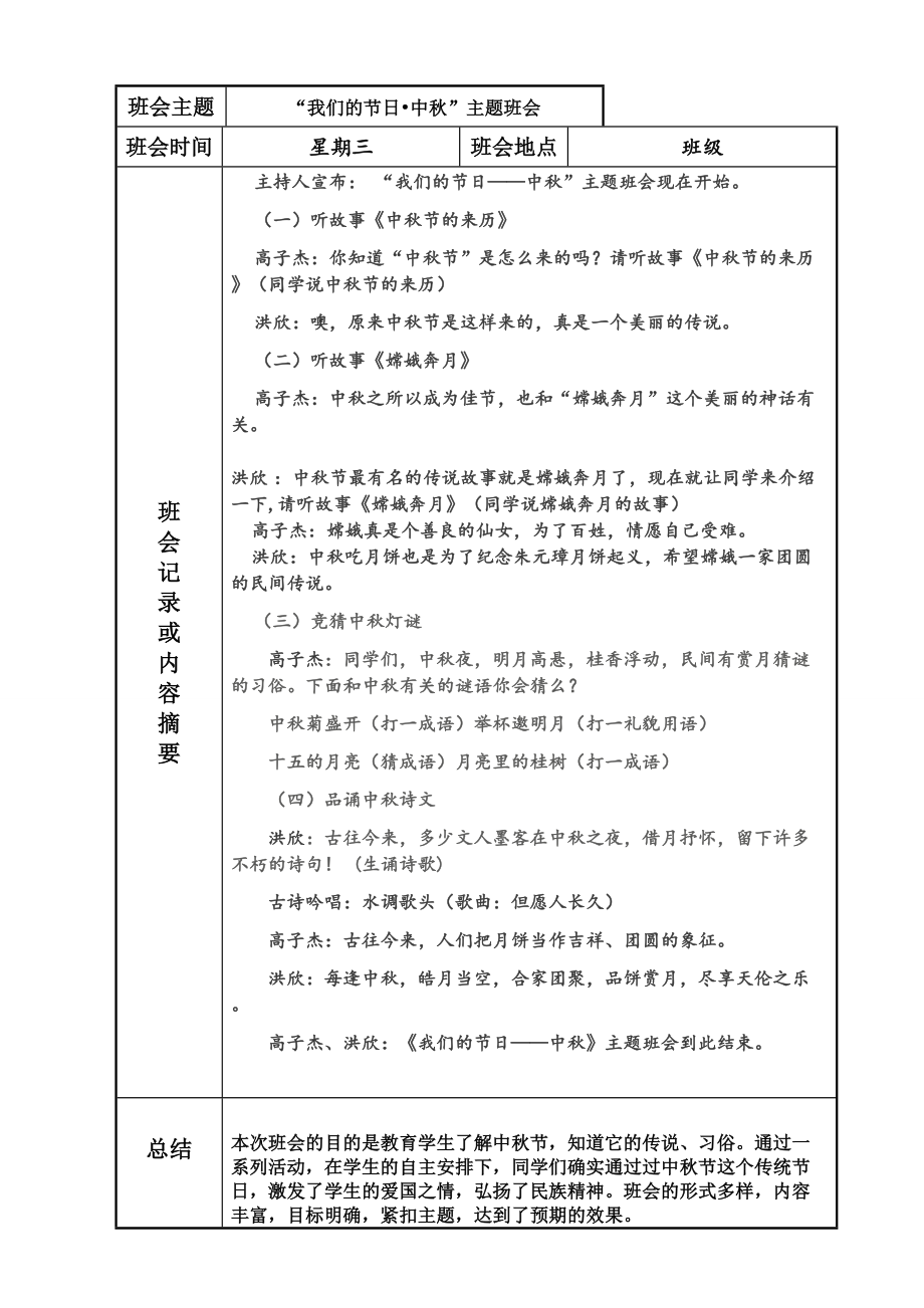 小学主题班会记录表.doc_第3页