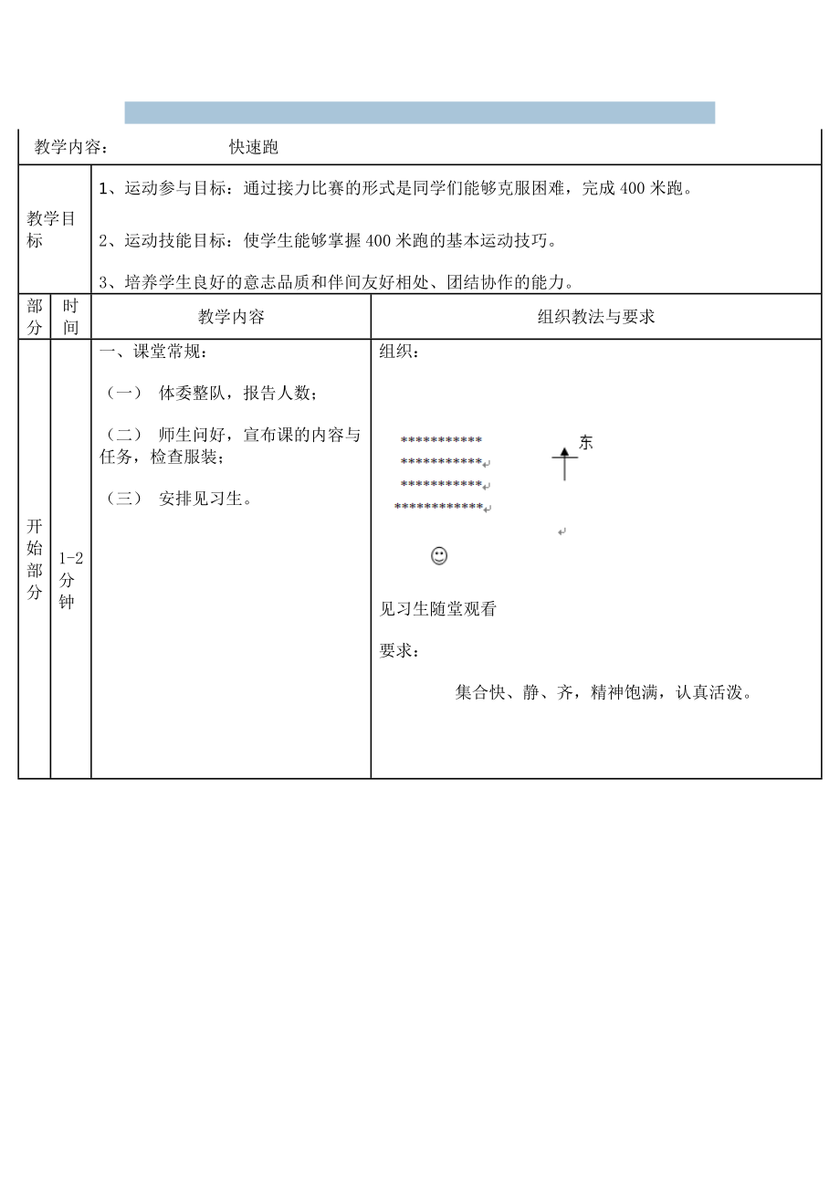 小学体育快速跑教案.doc_第1页