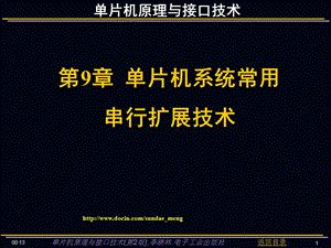 【大学课件】单片机原理与接口技术课件 单片机系统常用串行扩展技术.ppt