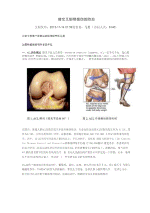 前交叉韧带损伤的防治.docx