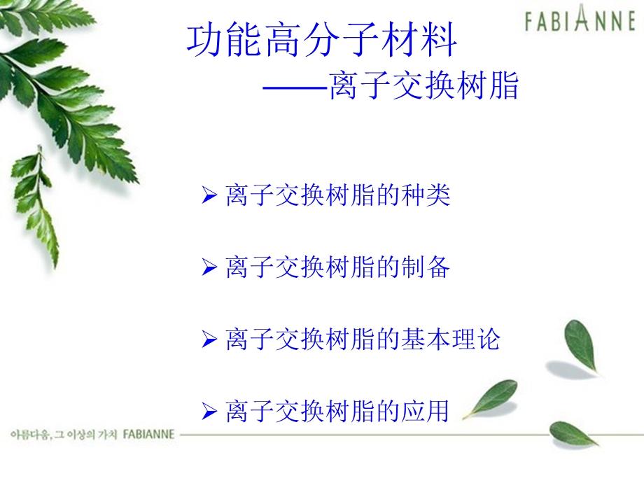 功能高分子材料-离子交换树脂.ppt_第1页