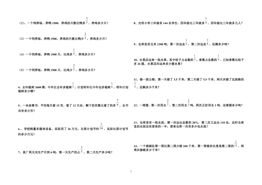 小学六年级数学应用题分类总复习大全.docx_第2页