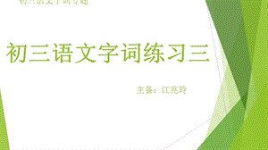 初三语文字词专题空中课堂.ppt