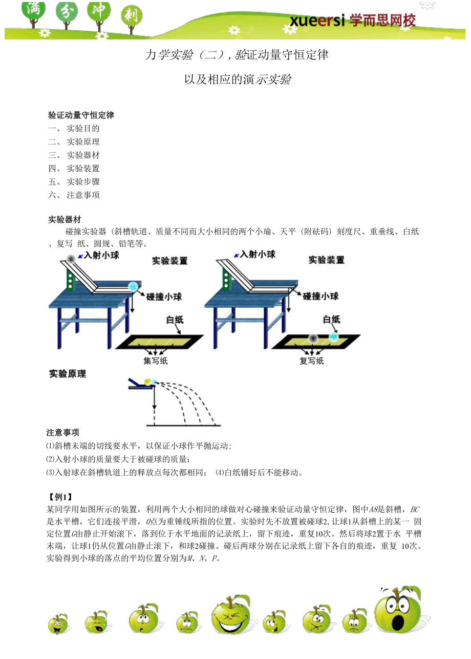 力学实验：验证动量守恒定律以及相应的演示实验.docx_第1页