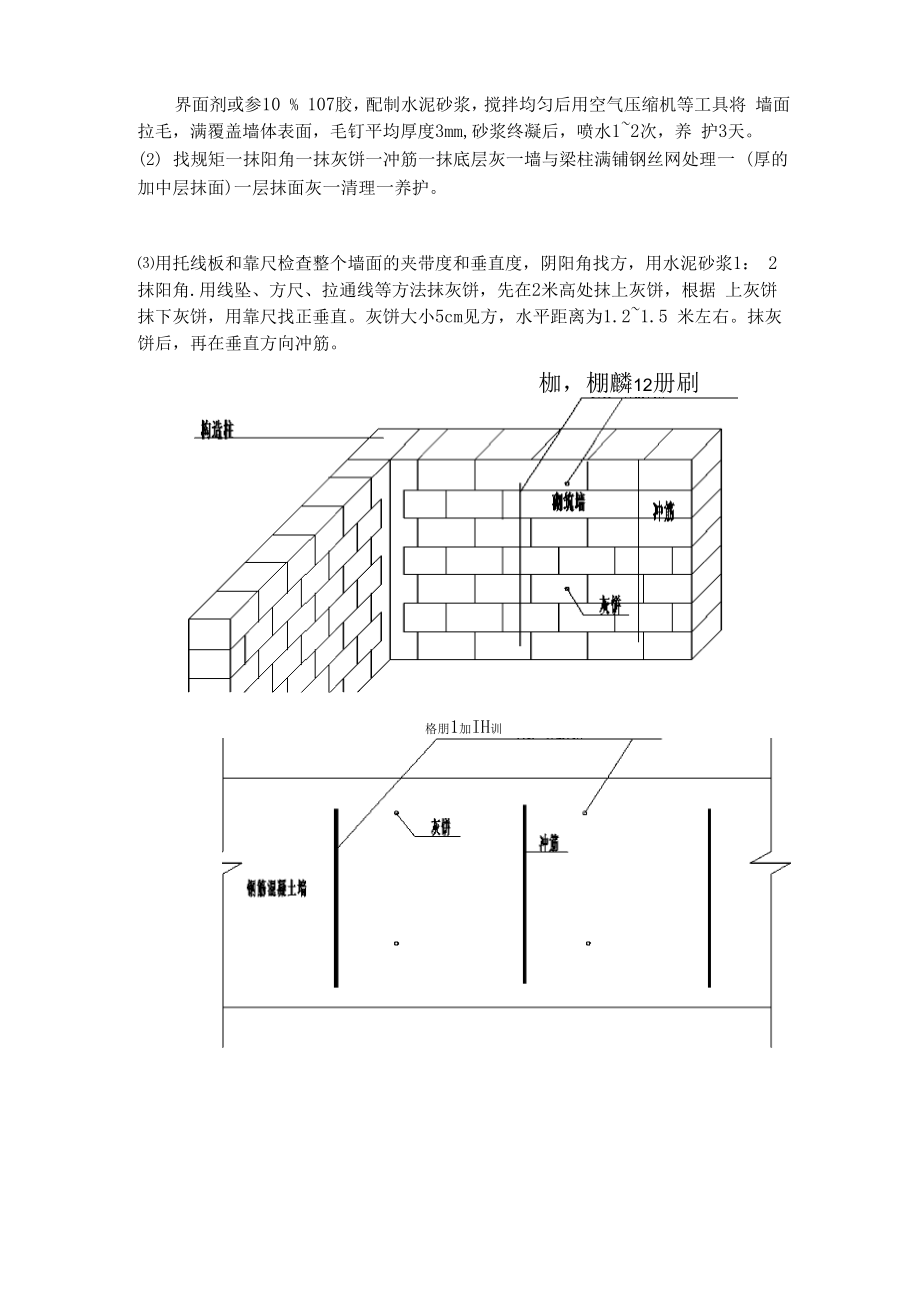 加气混凝土砌块内墙抹灰加钢丝网、玻纤网施工方案.docx_第3页