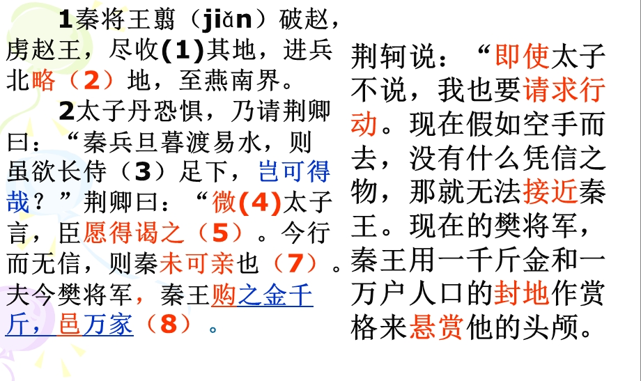 复习荆轲刺秦王优秀复习课件.ppt_第1页