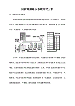 分析常用的给水系统形式.docx