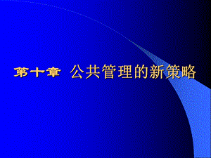 公共管理的新策略.ppt