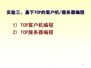 基于TCP的客户机服务器编程实例.ppt