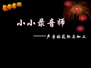 初中信息技术上册《声音的获取与加工》教学.ppt