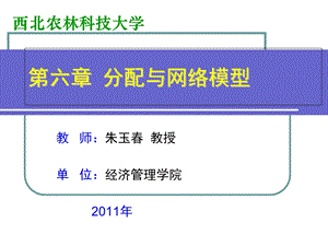 分配与网络模型.ppt
