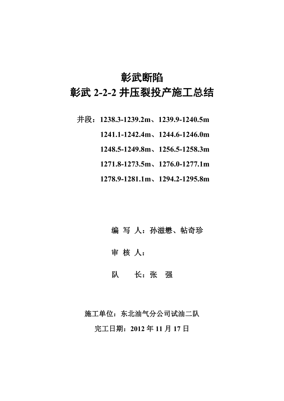 ZW222井压裂投产施工总结(井段：1238.31295.8m).doc_第2页