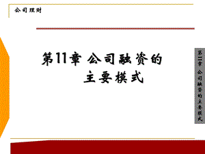 公司的主要融资方式.ppt