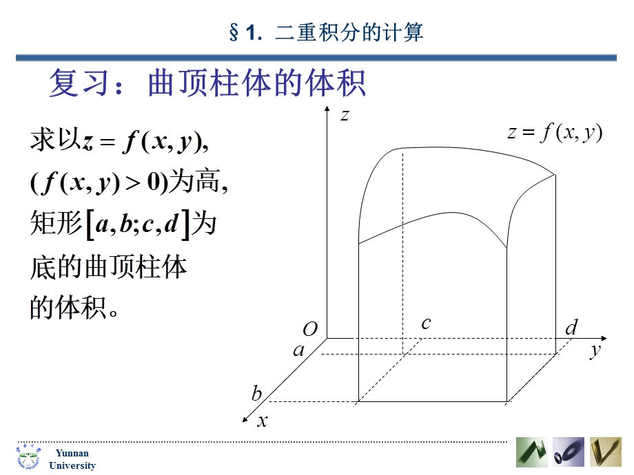 复习：曲顶柱体的体积.ppt_第1页