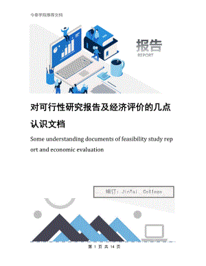 对可行性研究报告及经济评价的几点认识文档.docx