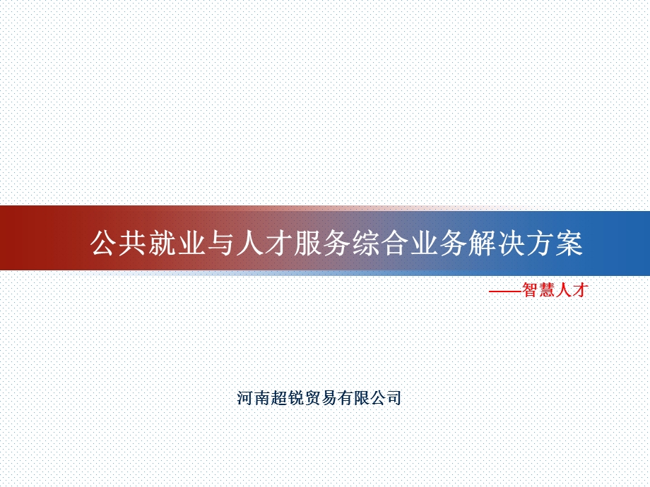 公共就业与人才服务综合业务解决方案.ppt_第1页