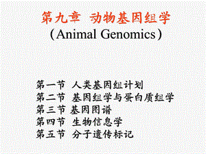 动物遗传学-第九章+动物基因组学.ppt