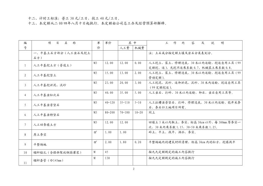 重庆市施工企业内部定额(99定额).doc_第2页