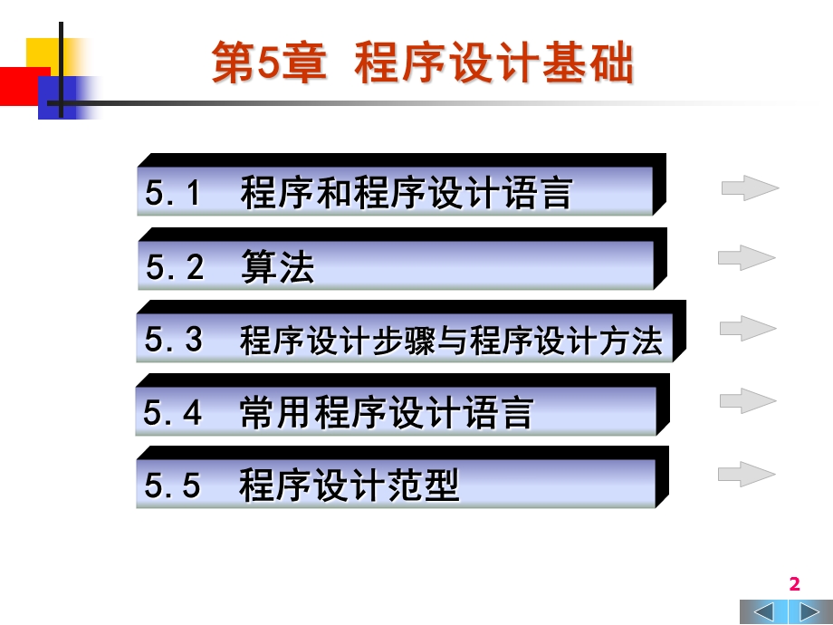 大学计算机基础第5章-程序设计基础.ppt_第2页