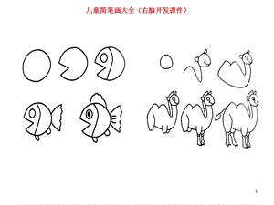 儿童简笔画大全(右脑开发记忆学画315张图).ppt