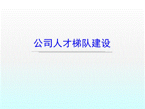 公司人才梯队建设.ppt