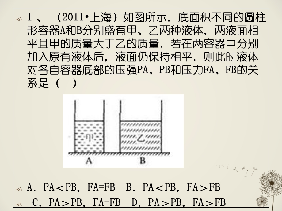 八年级下册物理人教版7-9章易错题.ppt_第2页