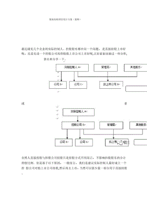 公司股权结构顶层设计方案.docx