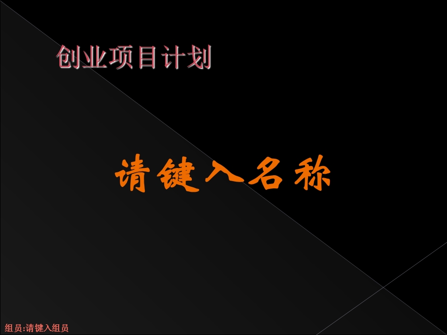 创业项目计划PPT模板.ppt_第1页