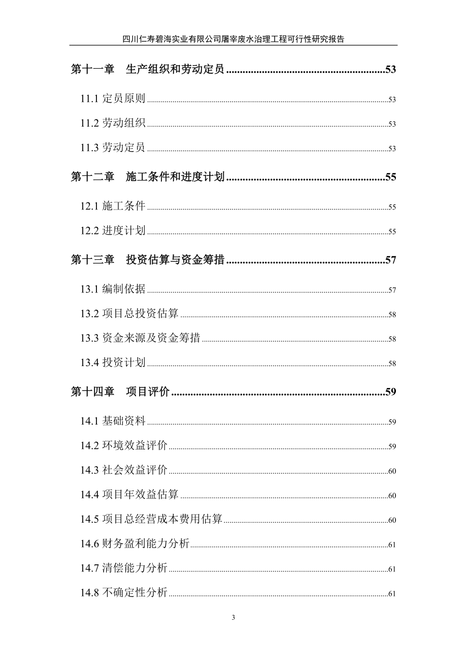 实业有限公司屠宰废水治理工程可行性研究报告最新.doc_第3页