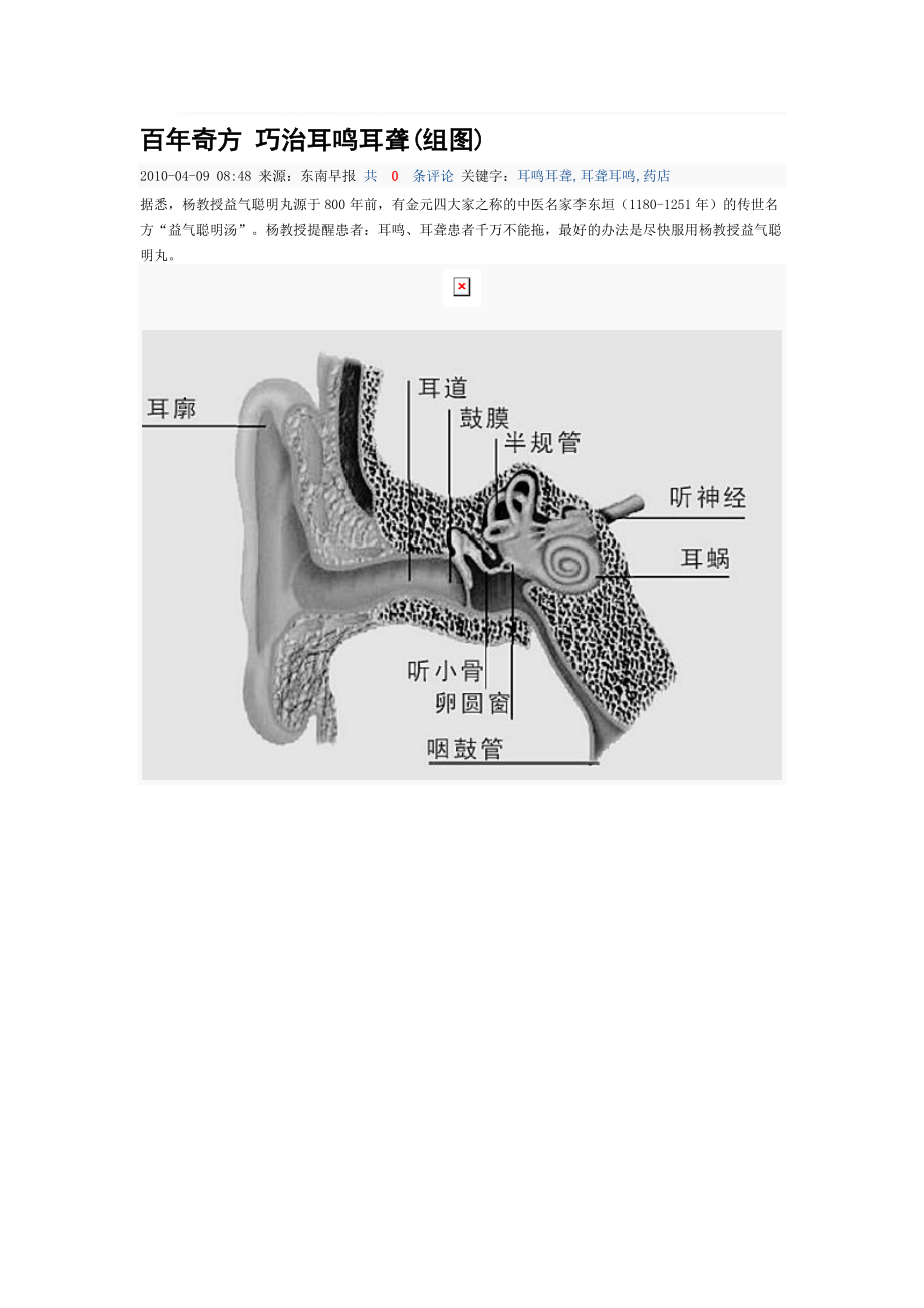 百奇方 巧治耳鸣耳聋.doc_第1页