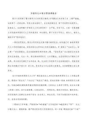 乡镇防火以案示警强调要求.docx