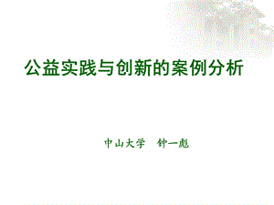 公益实践与创新的案例分析.ppt