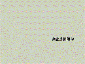 功能基因组学.ppt