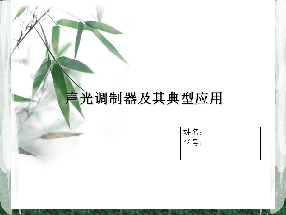 声光调制器及其典型应用.ppt_第1页